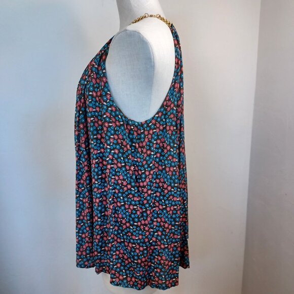 Elie Tahari Silk Halter Top Chain Strap Detail Flowy Lined Womens Large - Picture 7 of 14